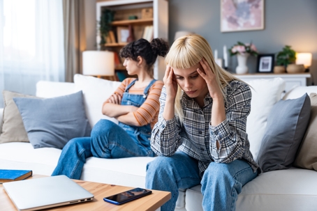 same-sex couple in a fight